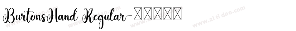 BurtonsHand Regular字体转换